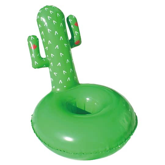 18" Green Cactus Inflatable Swimming Pool Floating Drink Holder By Northlight | 18" x 8" | Michaels®